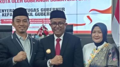 Gubernur Sumbar Lantik Ir.Edi Dharma .M.Si Selaku Penjabat Sementara Bupati Pasaman ,Ketua DPRD Nelfri Affandy Berikan Ucapan Selamat