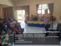 Program Police Goes To School Polsek Tabir Selatan Himbau Siswa/i SMKN-4 Untuk Bijaksana Dalam Pergaulan dan Menyambut Pilkada 2024.