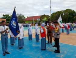 Pimpin Upacara di SMA Negeri 1 Simpang Ulim, Kapolsek Simpang Ulim Kukuhkan Patroli Keamanan Sekolah