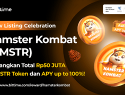 Bittime Rayakan Listing Hamster Kombat, Bagikan Hadiah Total 50 Juta Rupiah $HMSTR