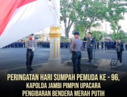 Polda Jambi Menggelar Upacara Pengibaran Bendera Merah Putih Dalam Rangka Memperingati Hari Sumpah Pemuda Ke-96