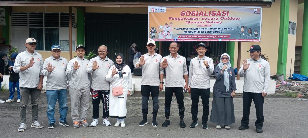 Pjs Bupati Edi Dharma bersama Forkopimda hadiri Sosialisasi Pengawasan secara Out Door Pilkada 2024