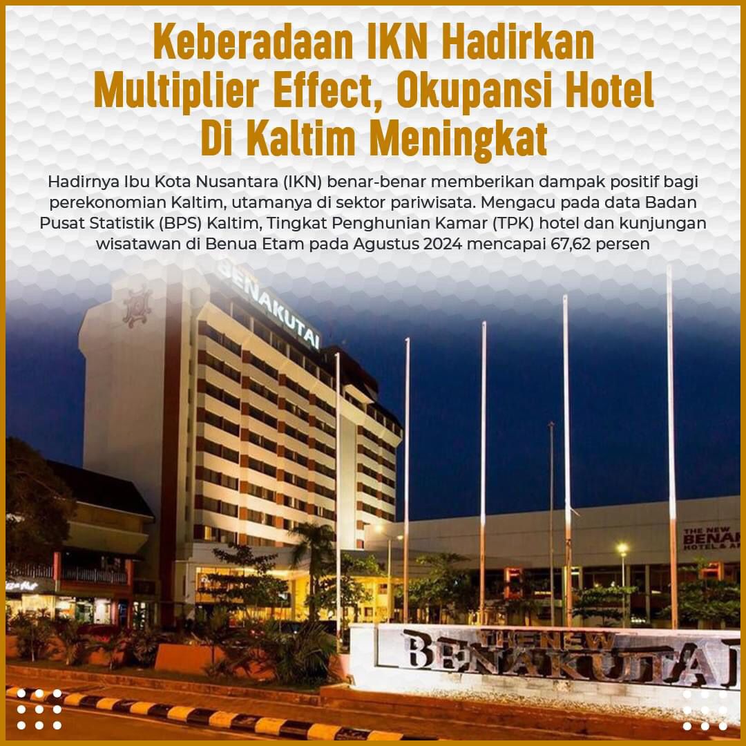 Keberadan IKN Hadirkan Multiplier Effect, Okupansi Hotel di Kaltim Meningkat