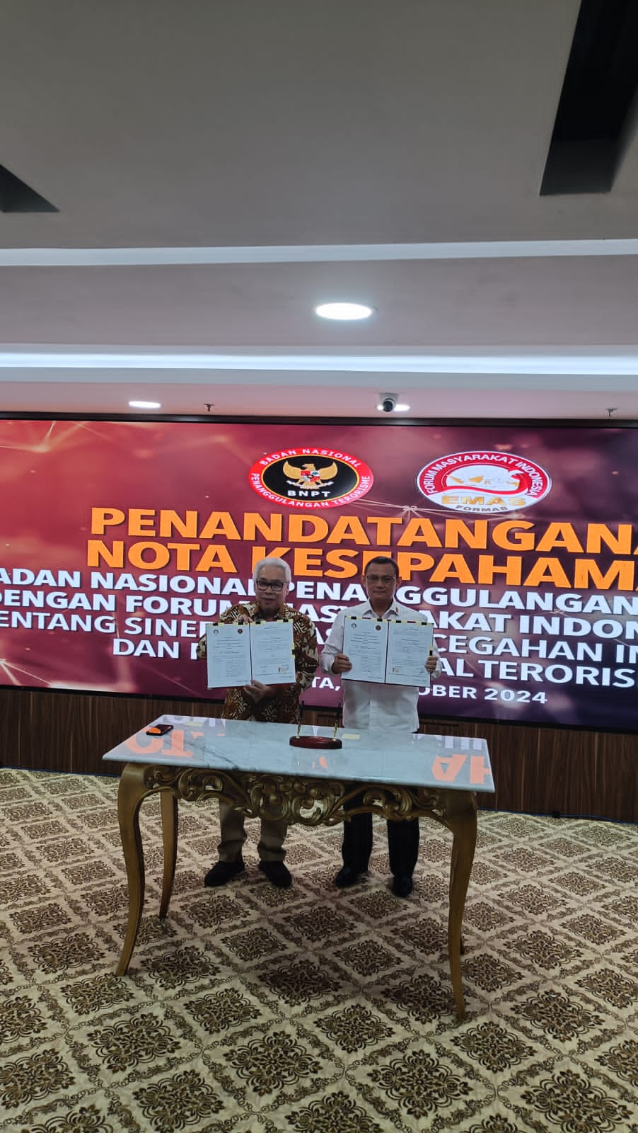 Demi Keamanan dan Kedamaian Negeri, BNPT Bersama Formas Lakukan MoU