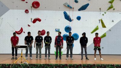 Bripda. Dewa Putra Chanita Personil Polres Kerinci Raih Medali Emas di Ajang Sport Climbing Open Championship Panglima Cup Jakarta 2024