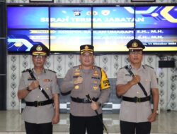 Kapolres Merangin AKBP Ruri Roberto,S.H.,S.I.K.,M.M.,M.Tr.SOU memimpin upacara serah terima jabatan Kabag Ren Polres Merangin,
