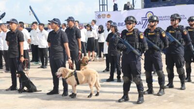 BRIGJEN POL ASEP SAFRUDIN WAKAPOLDA KEPRI HADIRI APEL KHUSUS HARI BEA CUKAI KE-78 DAN PEMUSNAHAN BMMN DI BATAM