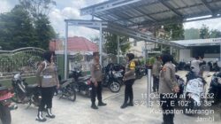 POLWAN POLRES MERANGIN Ciptakan Kondisi Harkamtibmas dan Patroli Saat Warga Tunaikan Ibadah Sholat Jum’at