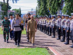 Jelang Pelantikan Presiden Dan Wapres, Polres Pasaman Gelar Apel Gelar Pasukan Operasi Singgalang 2024