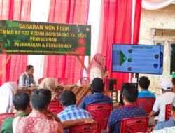 Satgas TMMD 122 Kodim 0420/Sarko Gelar Penyuluhan Peternakan dan Perkebunan di Desa Bedeng Rejo