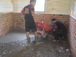 Rumah Yabani Dilantai Semen Oleh Satgas TMMD ke 122 Kodim 0420 Sarko  