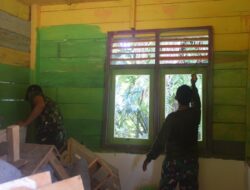 Renovasi Madrasah Darul Ulum Desa Bedeng Rejo Dipercantik Oleh Satgas TMMD ke 122 Kodim 0420 Sarko