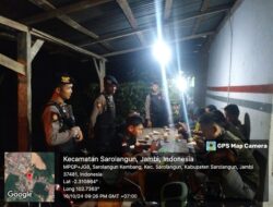 Upaya Menekan Angka Kriminalitas Sat Samapta Polres Sarolangun Laksanakan Patroli Beat Malam Hari