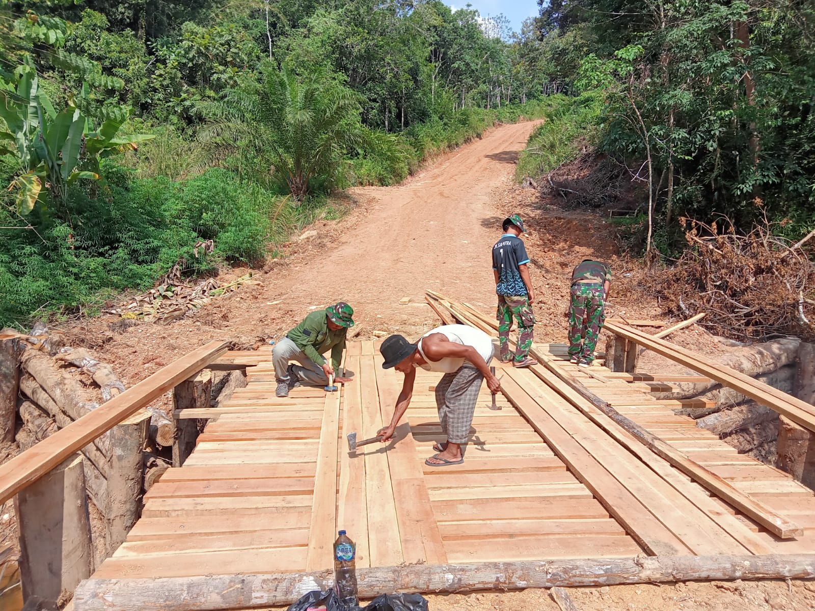 Progres Jembatan Darurat Dititik I Kondisinya Sudah 97 Persen