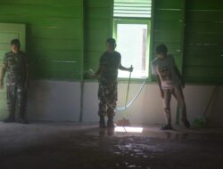 Renovasi Madrasah Darul Ulum Desa Bedeng Rejo Selesai Dilaksanakan Satgas TMMD ke 122 Kodim 0420 Sarko