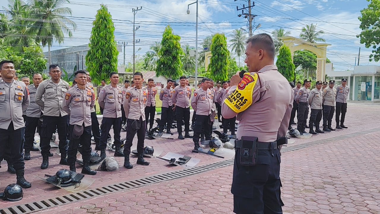 Persiapan Pengamanan Pilkada Serentak 2024, Satsamapta Polres Aceh Timur Gelar Latihan Dalmas