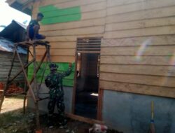 Satgas TMMD ke 122 Kodim 0420/Sarko Mulai Cat RLH Supardi