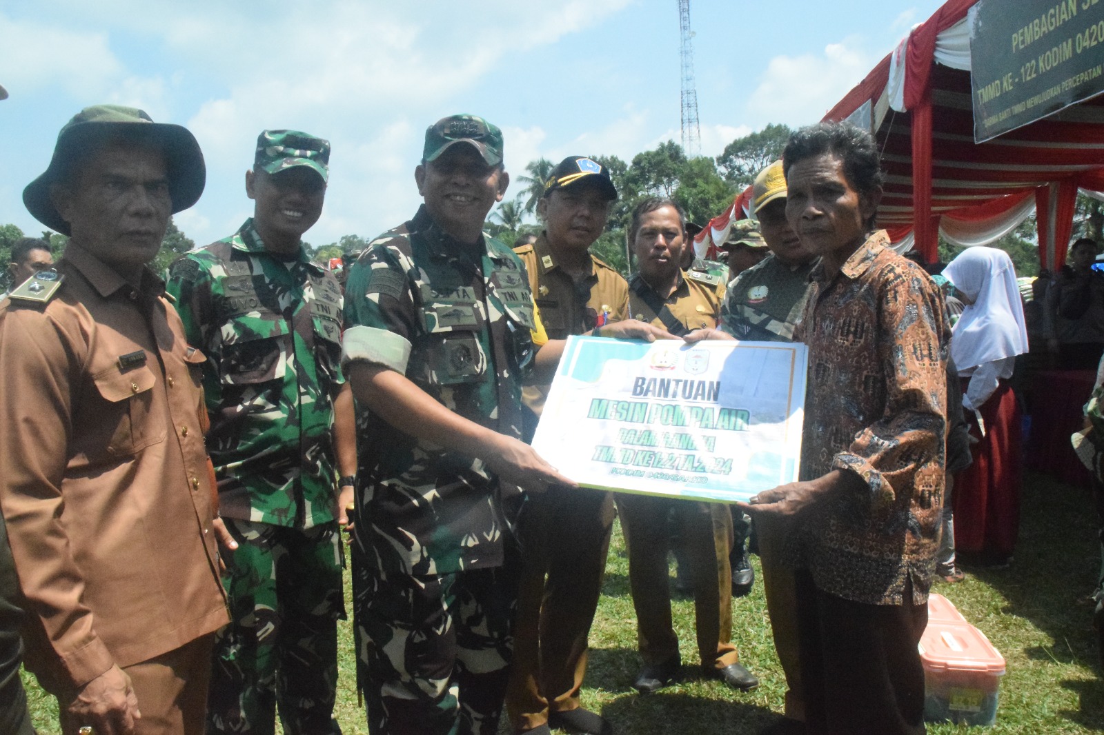 Tim Wasev Mabesad Kunjungi Lokasi TMMD ke 122 Kodim 0420 Sarko