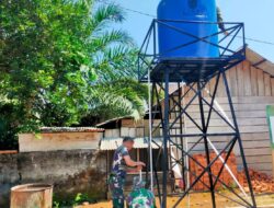 Satgas TMMD Bangun Tower Sumur Bor di Masjid Baitussalam Desa Bedeng Rejo  