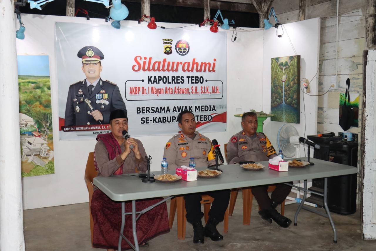 Cooling System Jelang Pilkada, Kapolres Tebo Gelar Silaturahmi Dengan Awak Media Se-Kabupaten Tebo