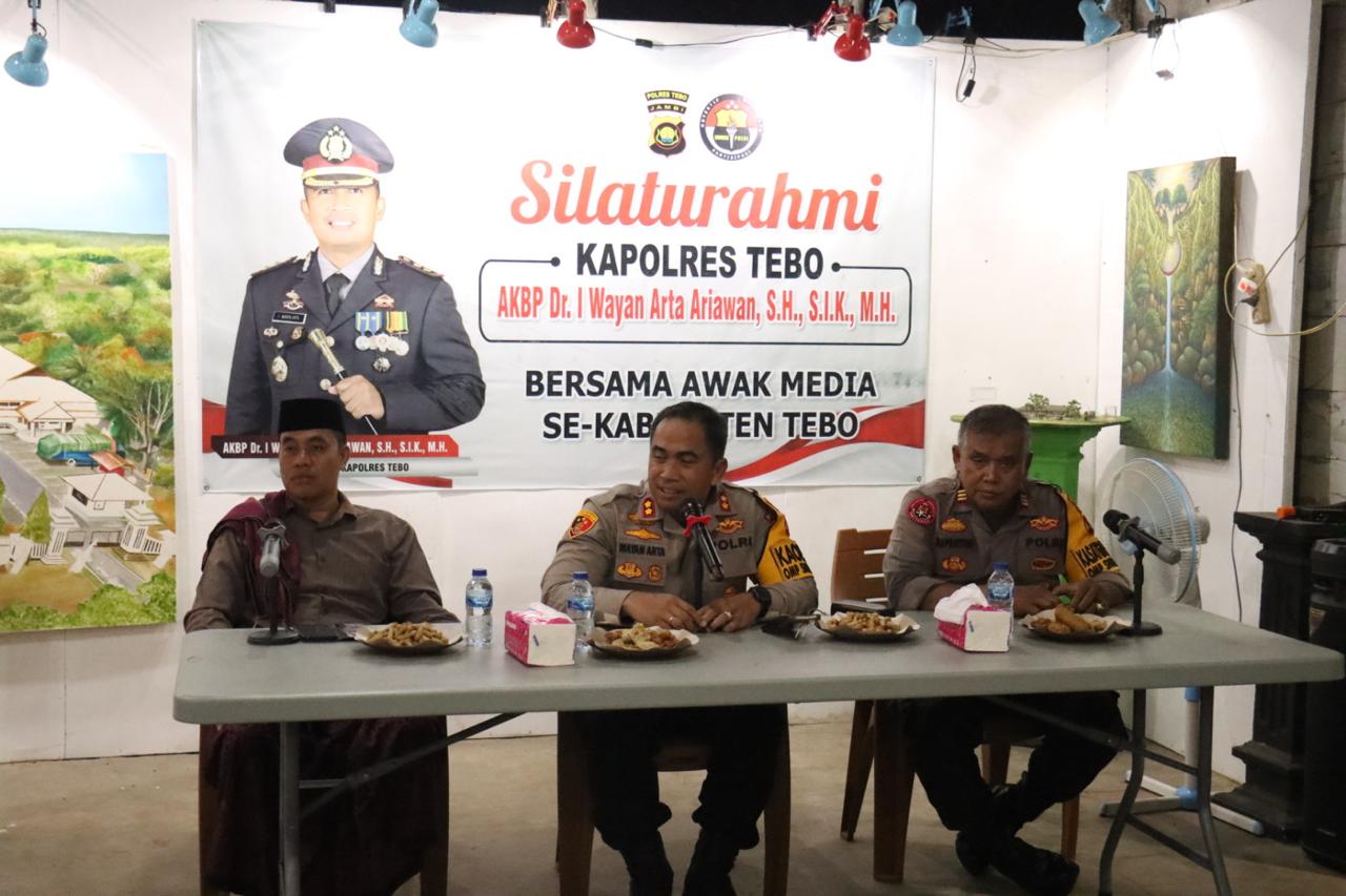 Cooling System Jelang Pilkada, Kapolres Tebo Gelar Silaturahmi dengan Awak Media se-Kabupaten Tebo