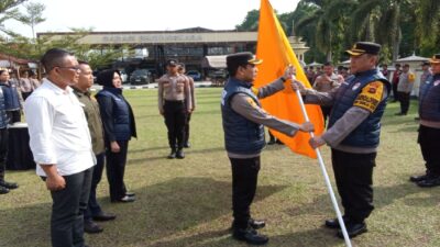 Polres Merangin Gelar Upacara Pelantikan Komite Olahraga Polri (KOP)