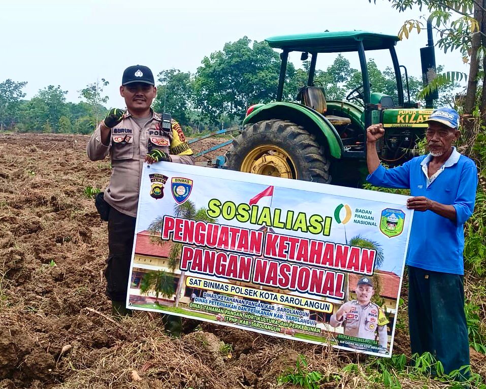 Dukung Program Ketahanan Pangan, Bhabinkamtibmas Polsek Sarolangun Laksanankan Sosialisasi dan Inventarisir Lahan serta Pok Tani di Desa Binaan