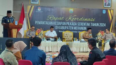 Pj Bupati Merangin Damping Pjs Gubernur Jambi Pimpin Rakor Kesiapan Pilkada Serentak 2024