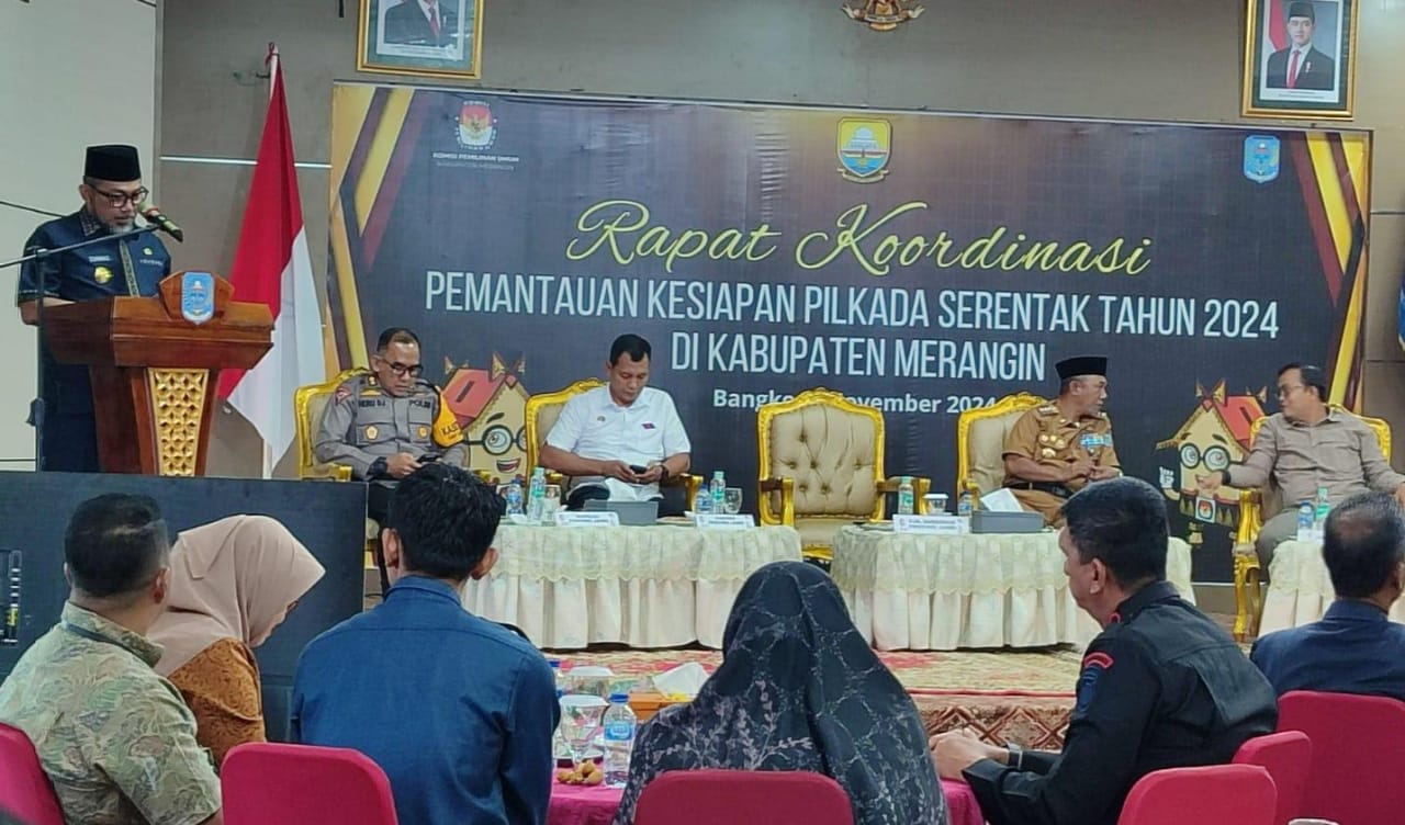 Pj Bupati Merangin Damping Pjs Gubernur Jambi Pimpin Rakor Kesiapan Pilkada Serentak 2024