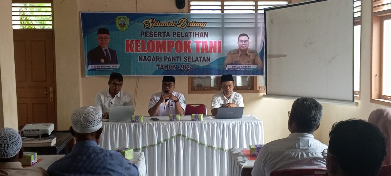 Tingkatkan Kelembagaan P3A, Bappeda Pasaman dan Wali Nagari Panti Selatan Gelar Pelatihan Bagi Kelompok Tani