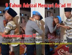 Bikin Netes Air Mata !!! Momen Haru Saat Adrizal Bertemu Polisi yang Menyelamatkannya 9 Tahun Lalu