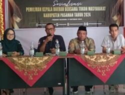 KPU Pasaman Melalui PPK Padang Gelugur Gelar Sosialisasi Pemilihan Kepala Daerah tahun 2024