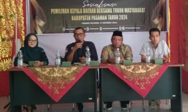 KPU Pasaman Melalui PPK Padang Gelugur Gelar Sosialisasi Pemilihan Kepala Daerah tahun 2024