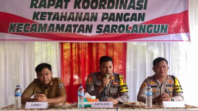 Kapolsek Sarolangun Pimpin Rakoord Program Ketahanan Pangan Kec. Sarolangun