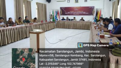 Pabung Kodim 0420/Sarko Hadiri Rapat Koordinasi Debat Publik Antar Pasangan Calon Bupati dan Wakil Bupati Sarolangun Tahun 2024