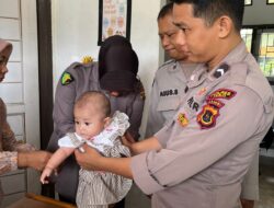 Polres Tebo Laksanakan Program Pemeriksaan Stunting Dan Pemeriksaan Gizi Tambahan Di Posyandu Anggek 1  Desa Bedaro rampak