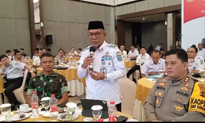 Pj Bupati Paparkan Kesiapan Merangin Gelar Pilkada 2024 pada Rapat Koordinasi Forkopimda se-Provinsi Jambi