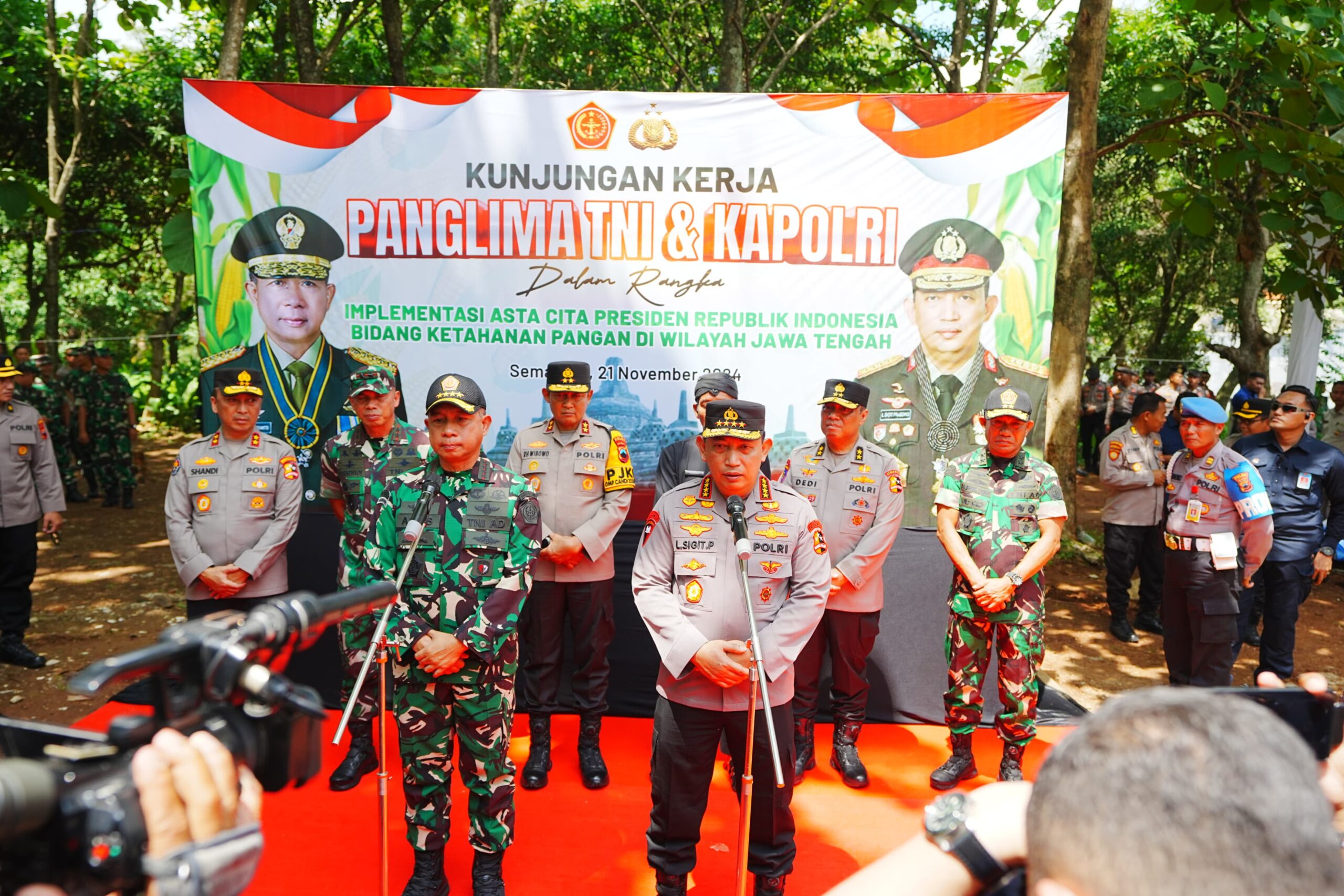 Kapolri – Panglima TNI Tinjau Kesiapan Program Ketahanan Pangan Di Jawa Tengah