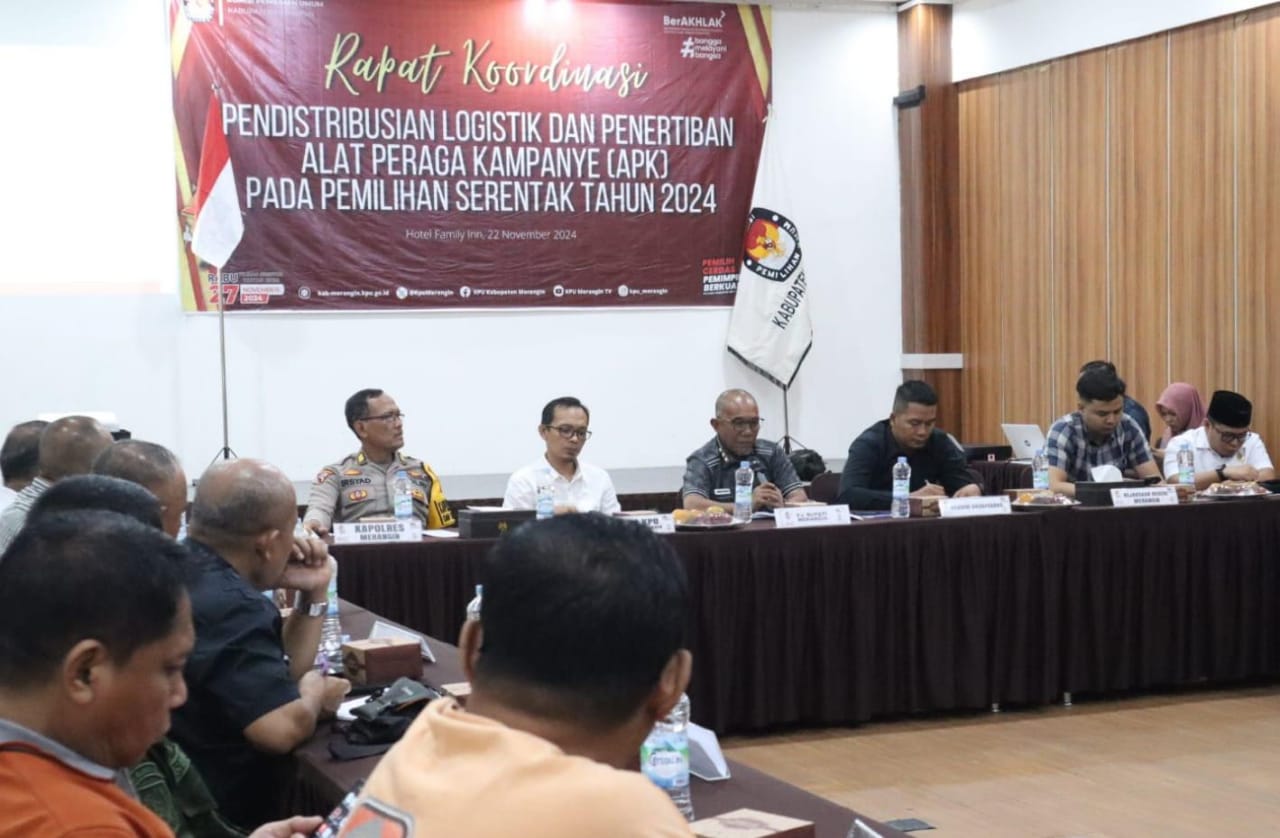 Pj Bupati Buka Rakor Pendistribusian Logistik Pilkada 2024 sekaligus Penertiban Alat Peraga Kampanye (APK)