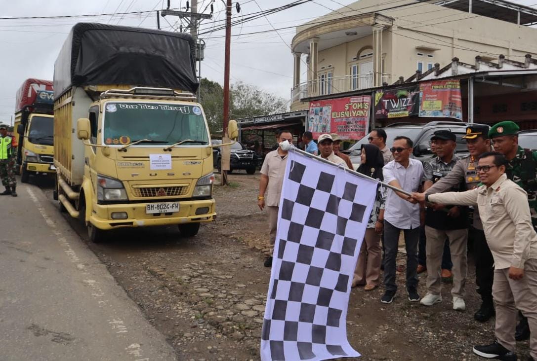 Pj Bupati Merangin di Dampingi Dandim 0420/Sarko, Kapolres Merangin bersama KPU/Bawaslu Lepas Bersama Distribusi Logistik Pilkada 2024