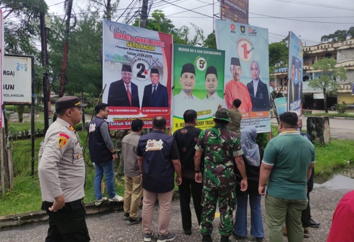 Danramil 420-04/Sarolangun Hadiri Apel Kesiapan Penertiban APK Pilkada 2024 di Kabupaten Sarolangun