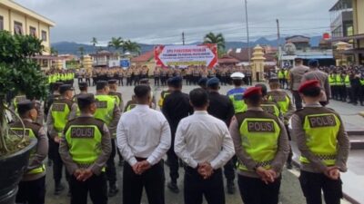 Polres Kerinci Gelar Apel Pergeseran Personel Pengamanan TPS Pilkada Serentak 