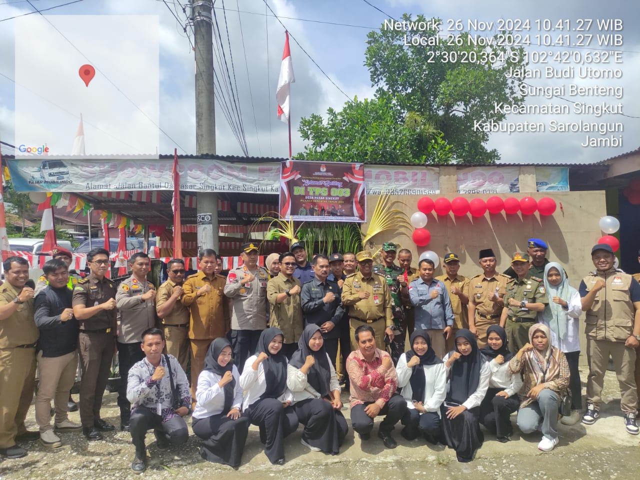 Pamatwil bersama Kapolres Sarolangun Kunjungi persiapan bersifat Kegiatan Kamtibmas di TPS Pasar Singkut.