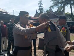 Jelang Pemungutan Suara, Polres Pasaman Gelar Apel Pergeseran Pasukan