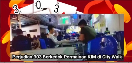 Perjudian 303 Berkedok Permainan KIM di City Walk Lokasi Tidak Jauh dari Mesjid Raya Kota Tanjungpinang