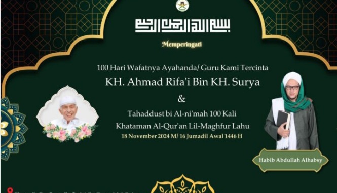 Memperingati Wafatnya KH. Ahmad Rifai ke-100 Hari di Kampung Kiarapayung