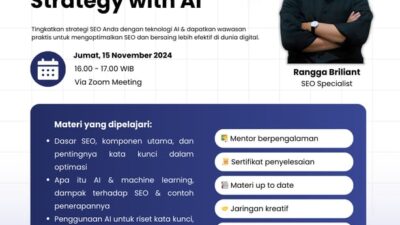 Kenalkan AI dalam Strategi Digital Marketing, MAXY Academy Gelar Webinar SEO dengan AI Gratis