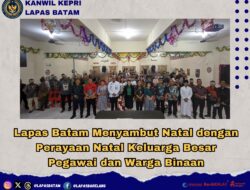 Lapas Batam Menyambut Natal Dengan Perayaan Natal Keluarga Besar Pegawai dan Warga Binaan Lapas Kelas IIA Batam