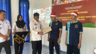 Dua Puluh Satu WBP Lapas Narkotika Tanjungpinang Terima Remisi Natal 2024