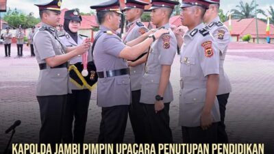 Kapolda Jambi Irjen Pol Rusdi Hartono Memimpin  Penutupan Pendidikan Pembentukan Dan Pelantikan Serta Pengambilan Sumpah Siswa Bintara Polri Gelombang 11 T. A  2024